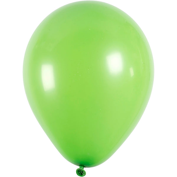 Balloner, runde, diam. 23 cm, grøn, 10 stk./ 1 pk.