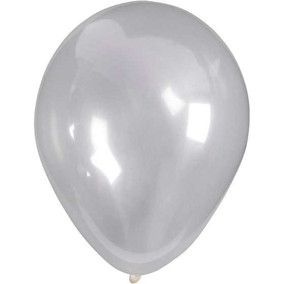 Balloner, diam. 23 cm, runde, transparent, 10 stk./ 1 pk.