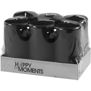 Bloklys, H: 100 mm, diam. 50 mm, sort, 6 stk./ 1 pk.