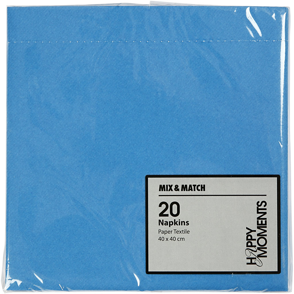 Servietter, str. 40x40 cm, 60 g, turkis, 20 stk./ 1 pk.