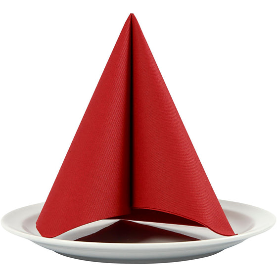 Servietter, str. 40x40 cm, 60 g, vinrød, 20 stk./ 1 pk.