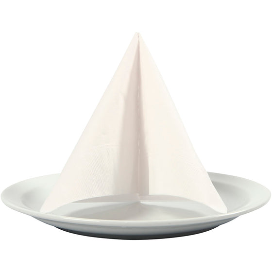 Servietter, str. 33x33 cm, hvid, 20 stk./ 1 pk.