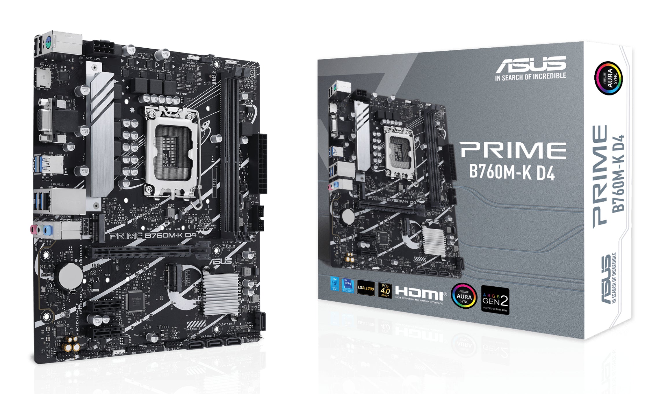 ASUS PRIME B760M-K D4 Micro-ATX LGA1700 sokkel Intel B760