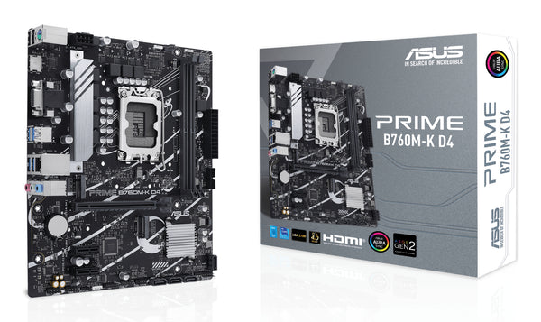 ASUS PRIME B760M-K D4 Micro-ATX LGA1700 sokkel Intel B760