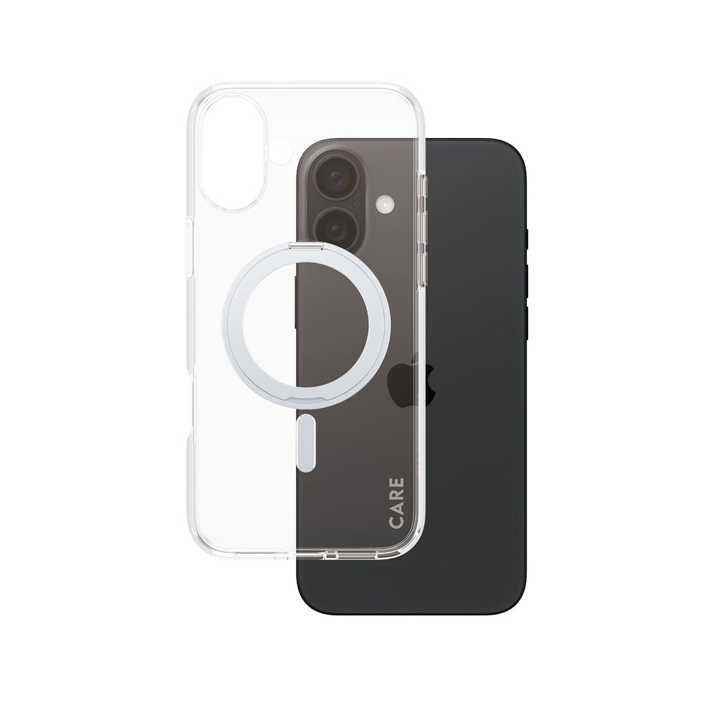 CARE by PanzerGlass Urban Combat Beskyttelsescover Sølv Gennemsigtig Apple iPhone 16 Plus