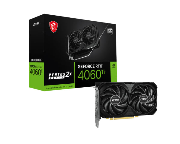MSI GeForce RTX 4060 Ti 8G VENTUS 2X BLACK E1 OC 8GB