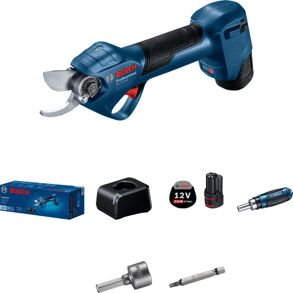 Bosch Pro Pruner Professional batteridreven græssaks 2,5 cm 12 V Lithium-Ion (Li-Ion) Sort, Blå