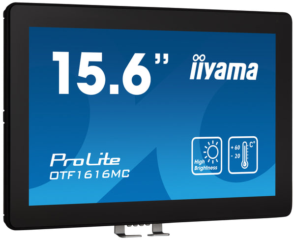 iiyama ProLite OTF1616MC-B1 15.6 1920 x 1080 (Full HD) VGA (HD-15) HDMI DisplayPort 60Hz