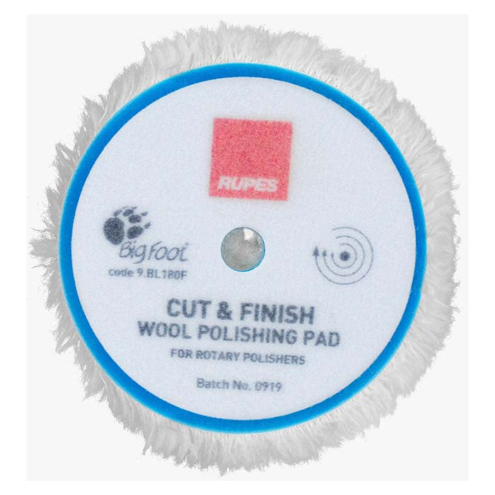 Rotary Ø:80 mm wool pad, cut & finish ø75mm pad, 1 stk.