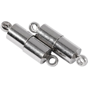 Magnetlås, L: 15 mm, diam. 5 mm, forsølvet, 10 stk./ 1 pk.