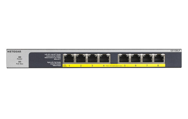 NETGEAR GS108LP Switch 8-porte Gigabit  PoE+