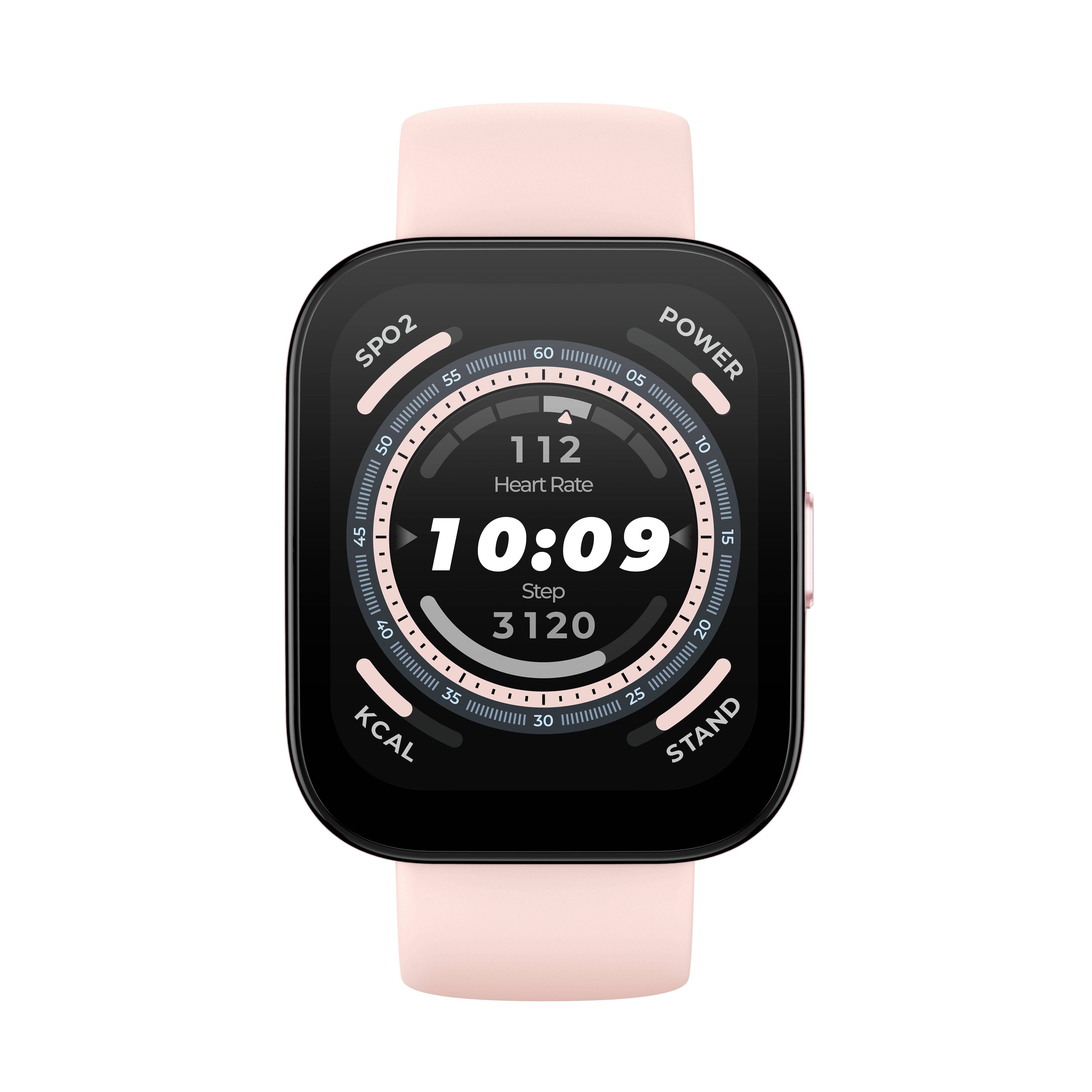 Amazfit Bip 5 4.85 cm (1.91&quot ) LCD 38 mm Digital 320 x 380 pixels Touchscreen Pink GPS (satellite)