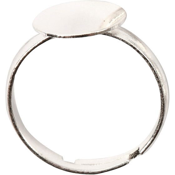 Fingerring, forsølvet, 15 stk./ 1 pk.