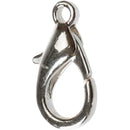 Karabinhage, L: 18 mm, forsølvet, 25 stk./ 1 pk.