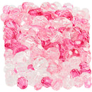 Facetperler, str. 4-12 mm, hulstr. 1-2,5 mm, pink (081), 250 g/ 1 pk.