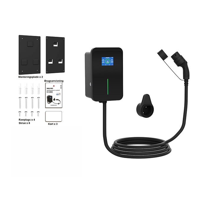 Avant ladeboks til elbil 11kW/16A 3-faset 7 Meter Multi