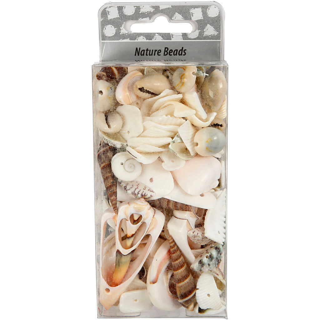 Strandskaller, str. 9-40 mm, hulstr. 1-1,5 mm, 120 g/ 1 pk.