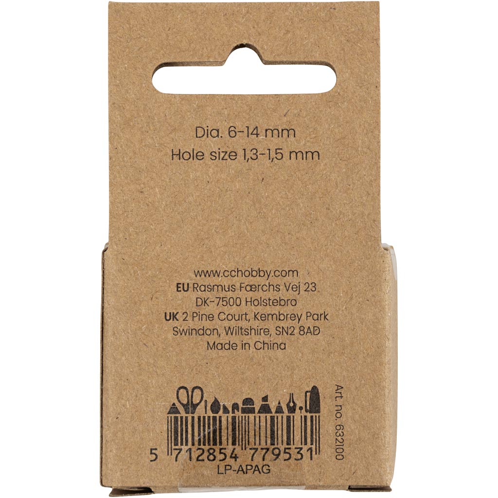 Voksperler, Oval, diam. 6-14 mm, hulstr. 1,3-1,5 mm, 30 stk./ 1 pk.