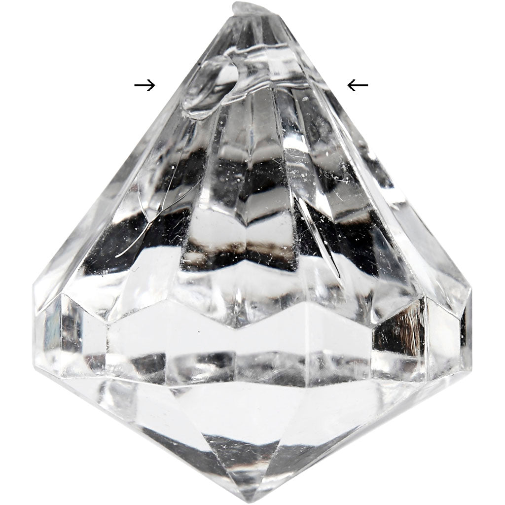 Prisme, str. 27x30 mm, hulstr. 2,5 mm, blank transparent, 8 stk./ 1 pk.