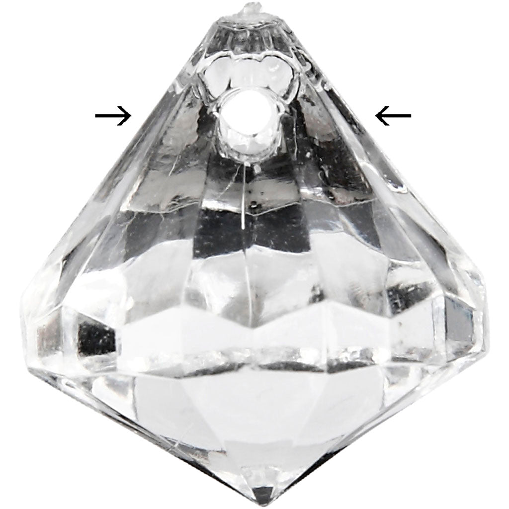 Prisme, str. 17x16 mm, hulstr. 1,2 mm, blank transparent, 43 stk./ 1 pk.