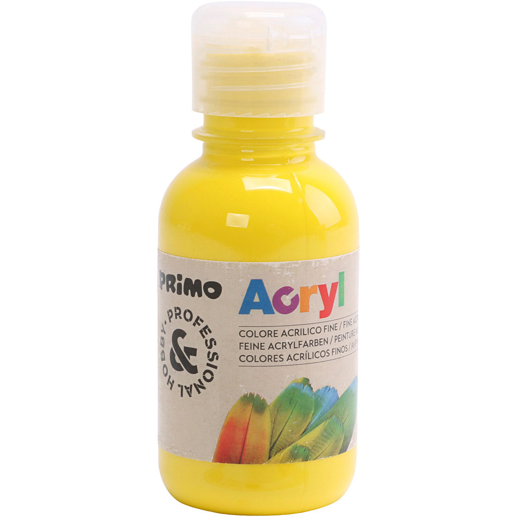 Hobbymaling mat, primær gul, 125 ml/ 1 fl.