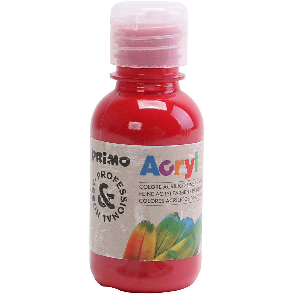 Hobbymaling mat, mørk rød, 125 ml/ 1 fl.