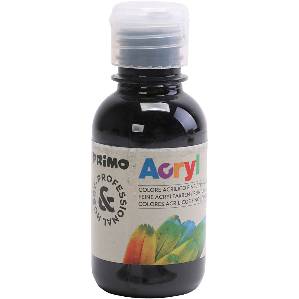 Hobbymaling mat, sort, 125 ml/ 1 fl.
