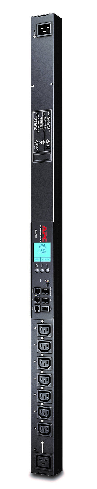 APC Switched Rack PDU 2G Zero U Strømfordelingsenhed 8-stik 16A Sort