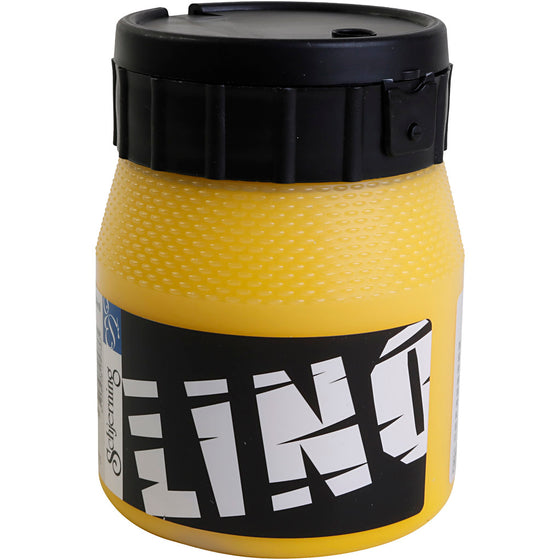 Vandbaseret Linoleumssværte - Gul, 250ml