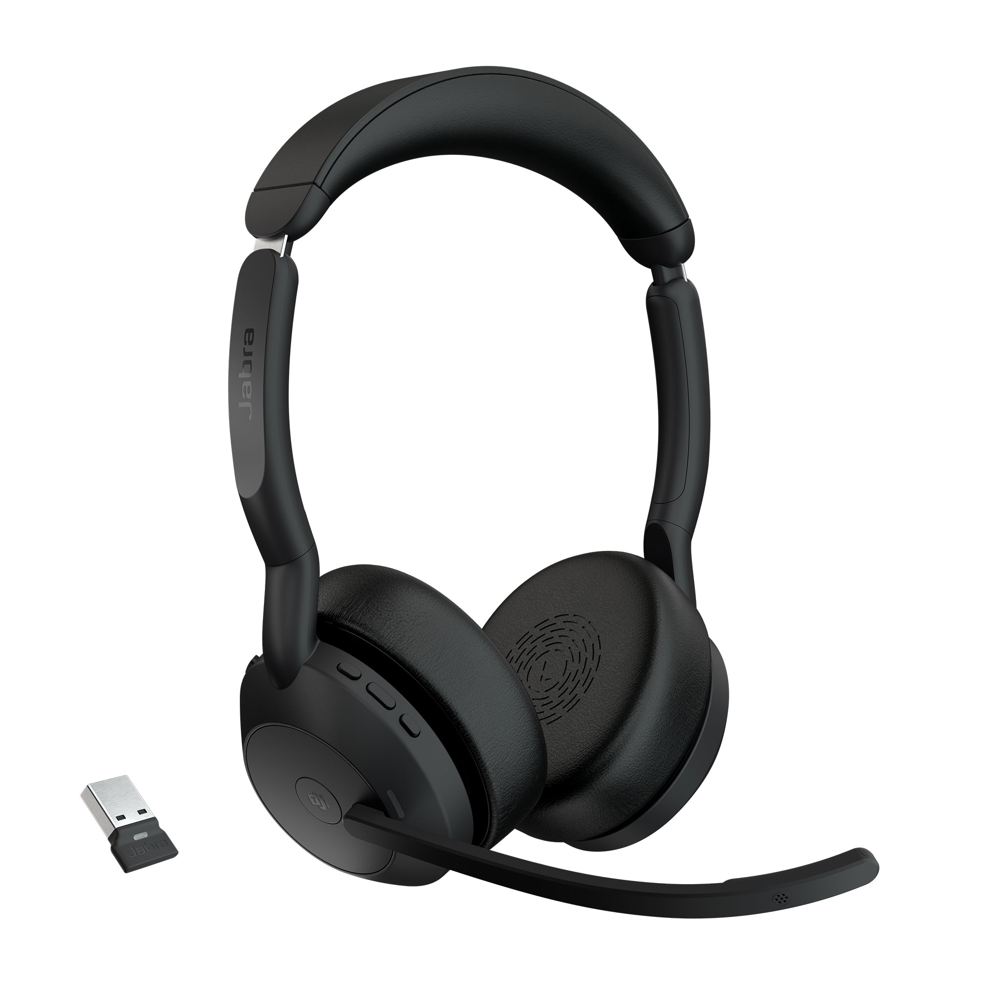 Jabra Evolve2 55 MS Stereo Trådløs Høretelefoner Sort
