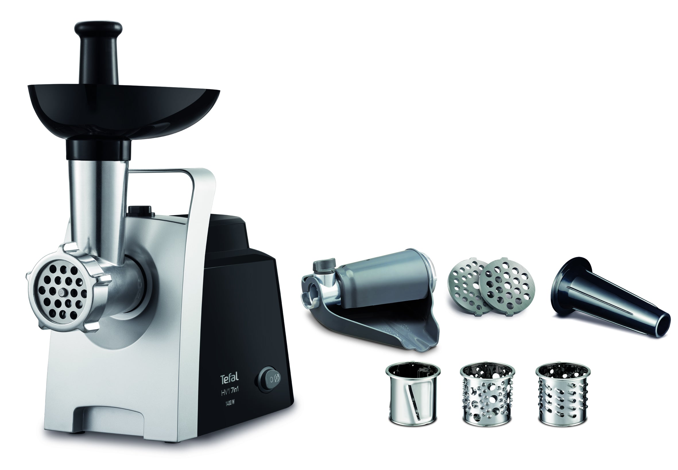Tefal HV1 NE1098 kødhakker 1400 W Sort, Sølv