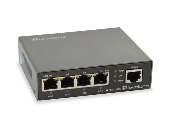 LevelOne GEP-0523 Switch 5-porte Gigabit  PoE+