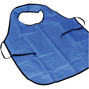 Forklæde med krave, L: 100 cm, str. M-XL cm, blå, 10 stk./ 1 pk.