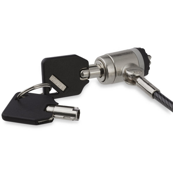 StarTech.com 6ft (2m) Laptop Cable Lock Keys, Keyed Security Cable Lock for Compatible K-Slot Laptops, Desktops, Computers & Other Devices, Anti-Theft Vinyl Coated Steel Cable Lock - 6 ft Keyed Cable Lock (LTLOCKKEY) Sikkerhedskabelslås
