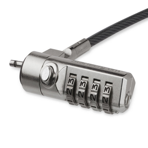 StarTech.com 6.5ft (2m) Laptop Cable Lock, 4 Digit Combination Laptop/Desktop Security Cable Lock for K-Slot Devices/Computers/Monitors, Portable Anti-Theft Vinyl Coated Steel Cable Lock - K Slot Laptop Lock (LTLOCK4D) Sikkerhedskabelslås
