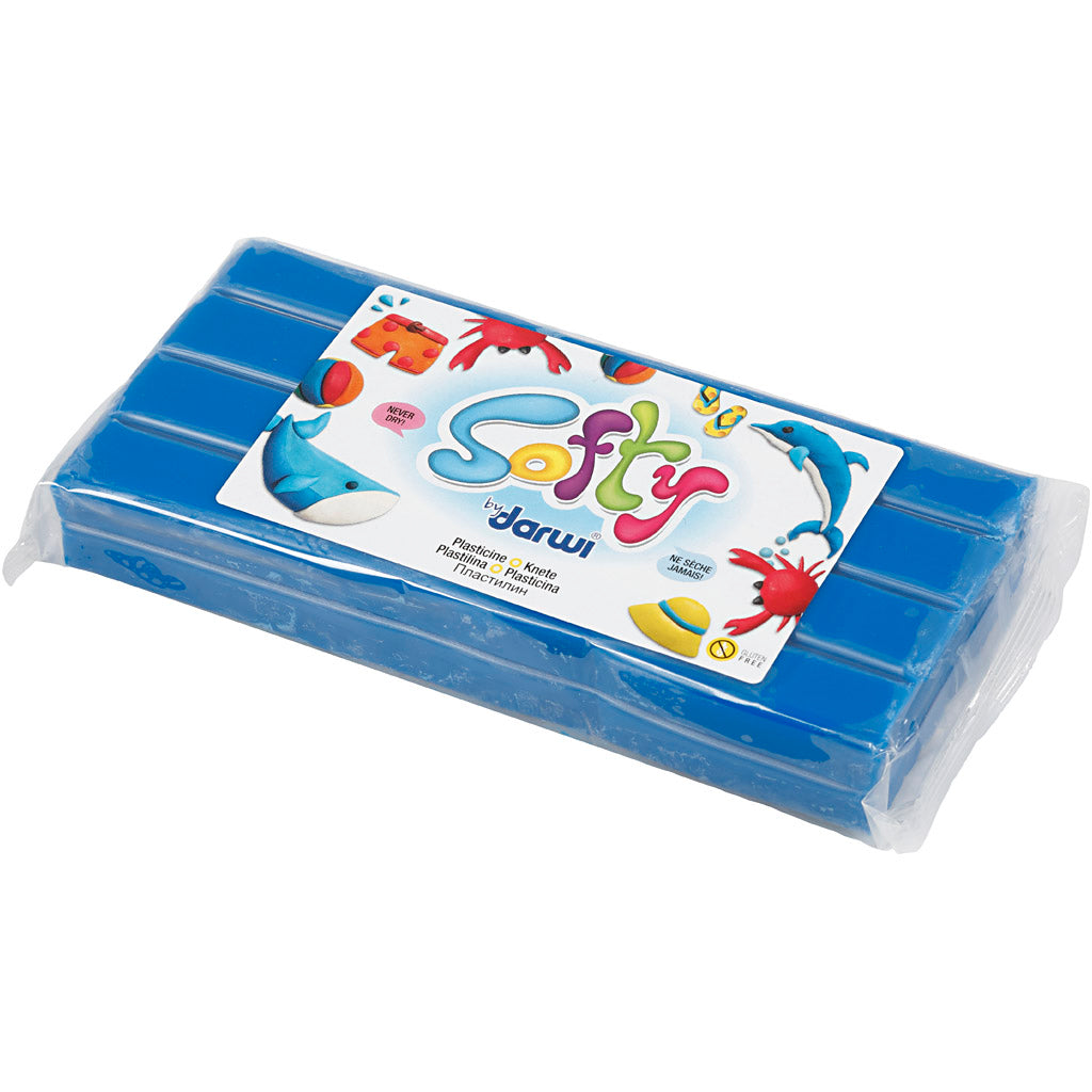Softy Modellervoks, blå, 500 g/ 1 pk.