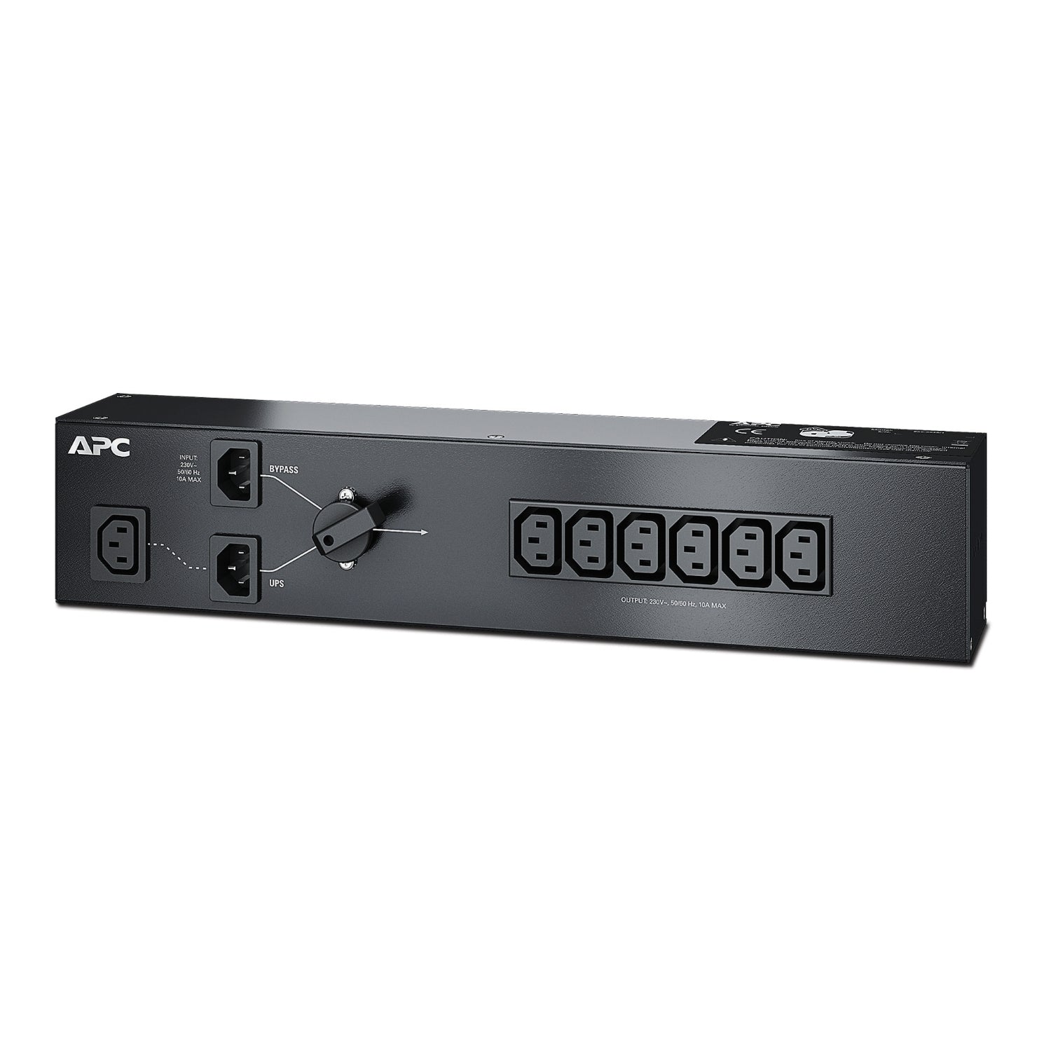 APC Service Bypass Panel Strømfordelingsenhed 7-stik 10A Sort