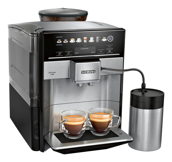 Siemens EQ.6 plus s700 TE657M03DE Automatisk kaffemaskine Rustfrit stål/sort