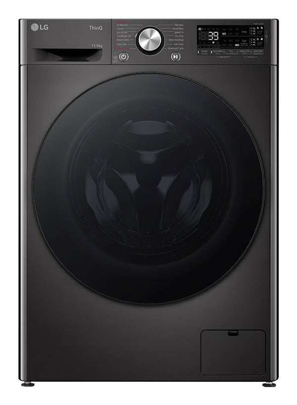 LG F4DR711S2BA vaskemaskine - tørretumbler Fritstående Front-læsning Sort D