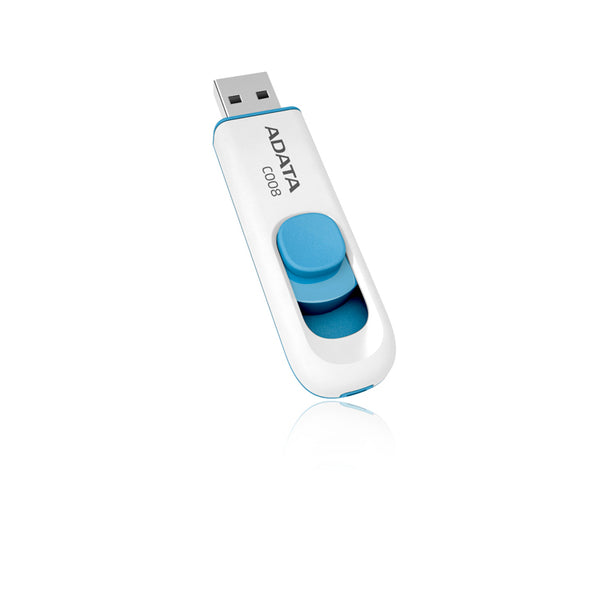 ADATA C008 USB-nøgle 16 GB USB Type-A 2.0 Blå, Hvid