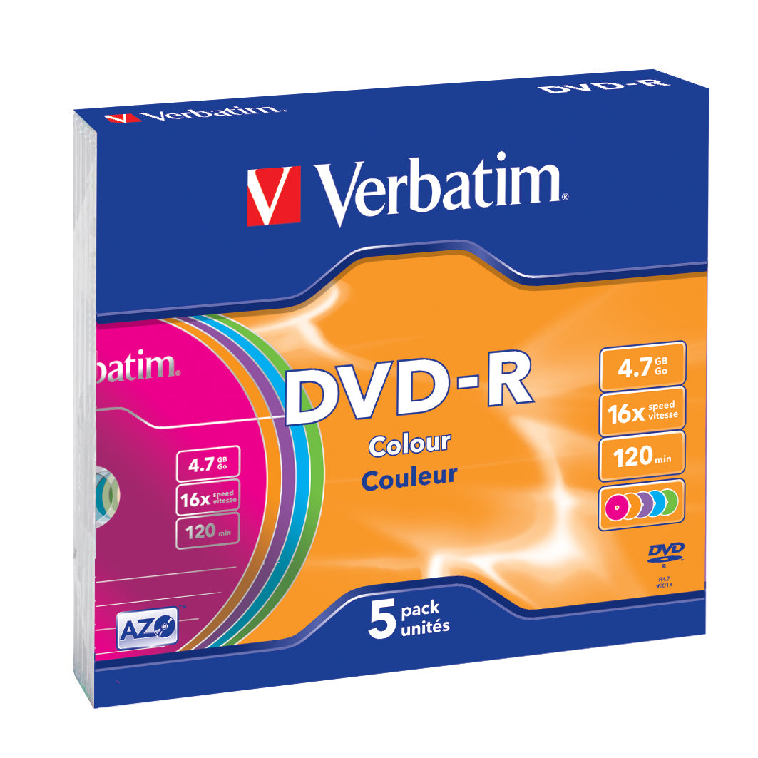 Verbatim Colours 5x DVD-R 4.7GB