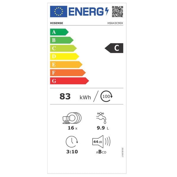 Opvaskemaskine Hisense HS643C90X Sølv