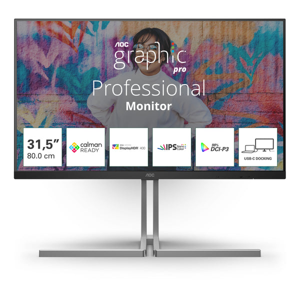 AOC U32U3CV 32 Nano IPS 3840 x 2160 (4K) HDMI DisplayPort USB-C 60Hz