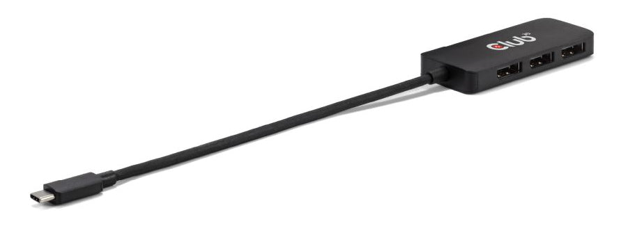 Club 3D CSV-1553 USB-C With DP-Alt mode til 3xDisplayPort videoadapter Sort