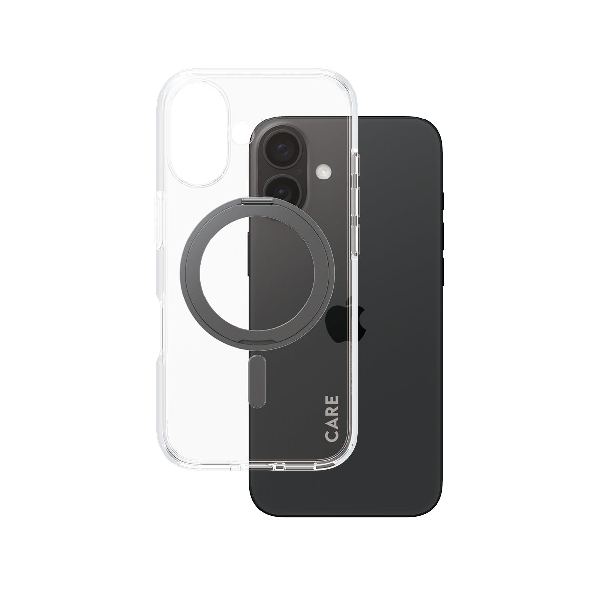 PanzerGlass CARE Kickstand Sort til Apple iPhone 16