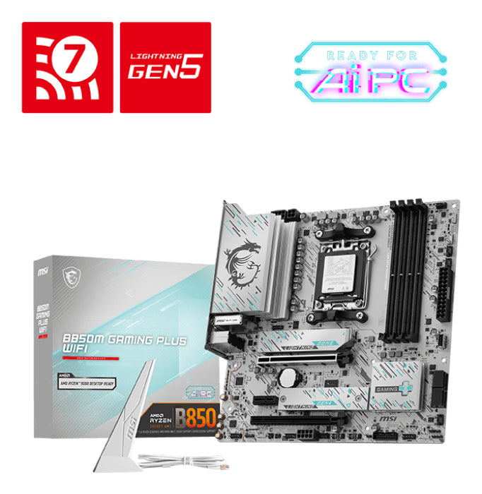 MSI B850M GAMING PLUS WIFI AMD B850 Sokkel AM5 micro ATX