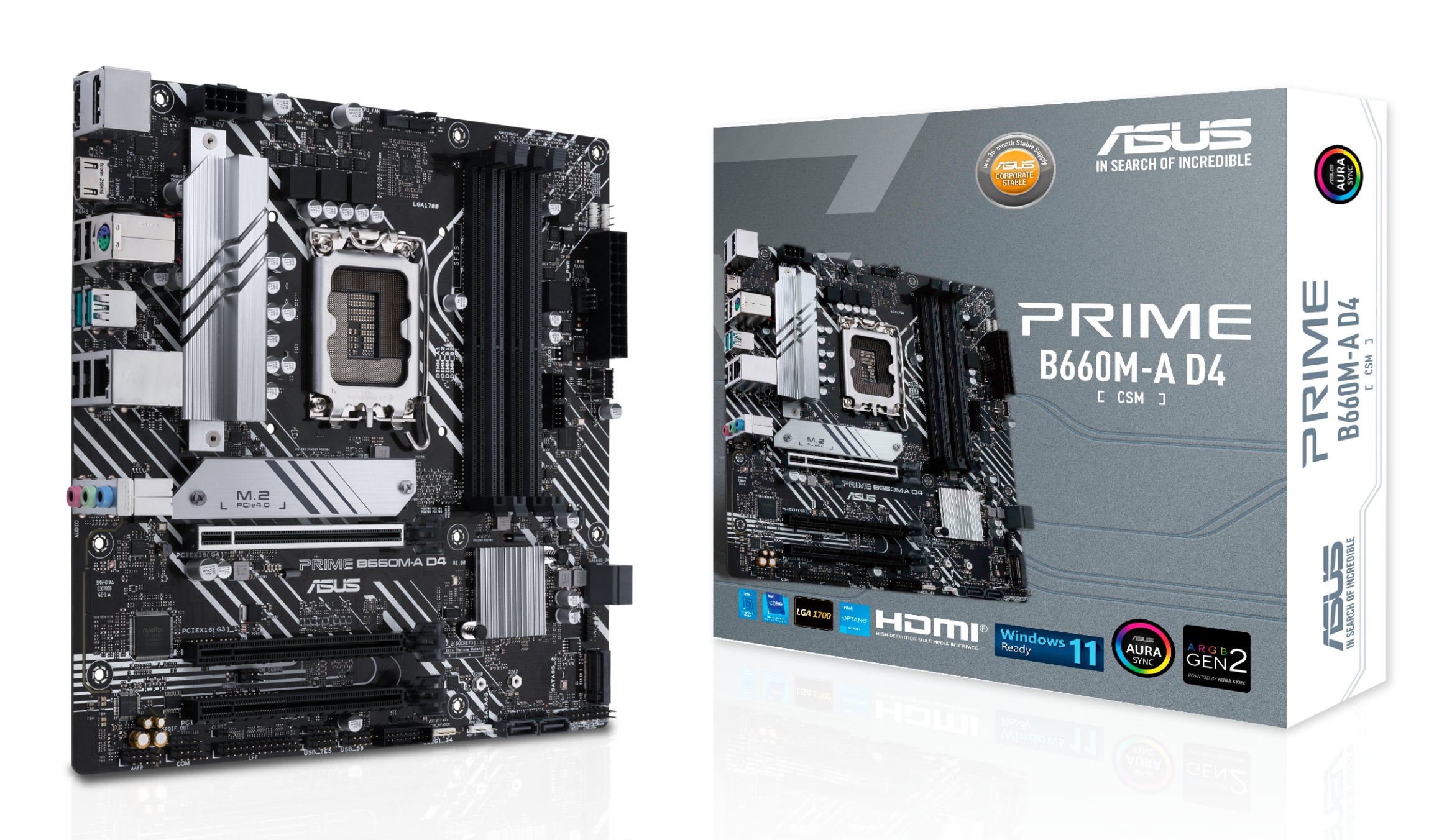 ASUS PRIME B660M-A D4-CSM Micro-ATX LGA1700  Intel B660