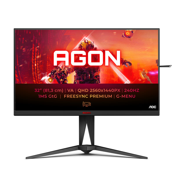 AOC AGON AG325QZN 31.5 2560 x 1440 (2K) HDMI DisplayPort 240Hz Pivot Skærm