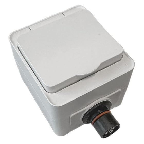 DEFA Plugin udtag 230V Single hvid