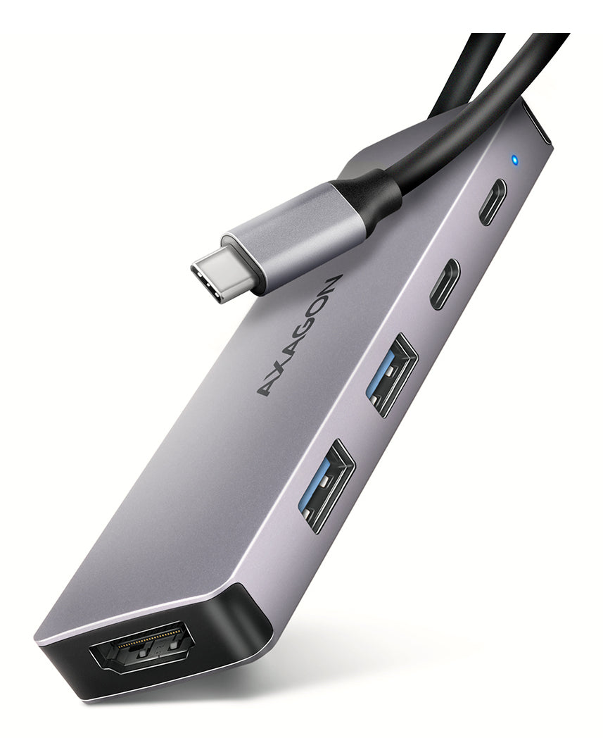 Axagon HMC-5H60 dockingstation Ledningsført USB 3.2 Gen 1 (3.1 Gen 1) Type-C Grå